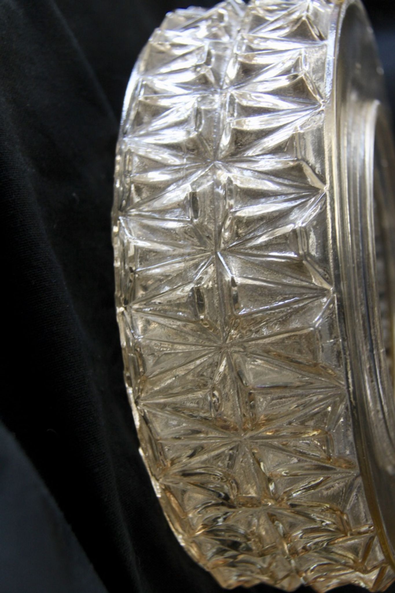 Plafonnier rond en verre transparent ambré