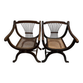 Paire Fauteuil dagobert et son cannage