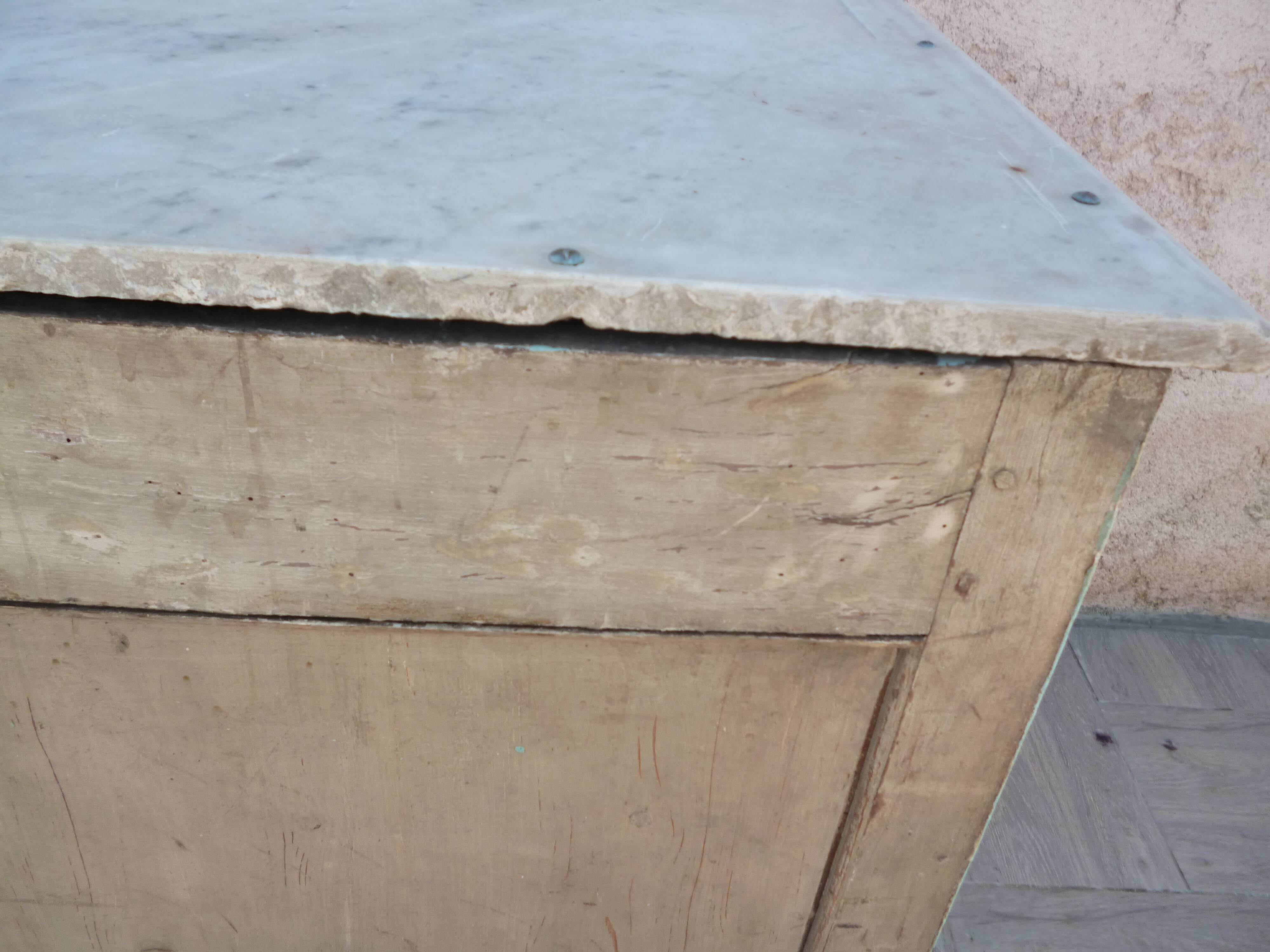 Ancient buffet with marble