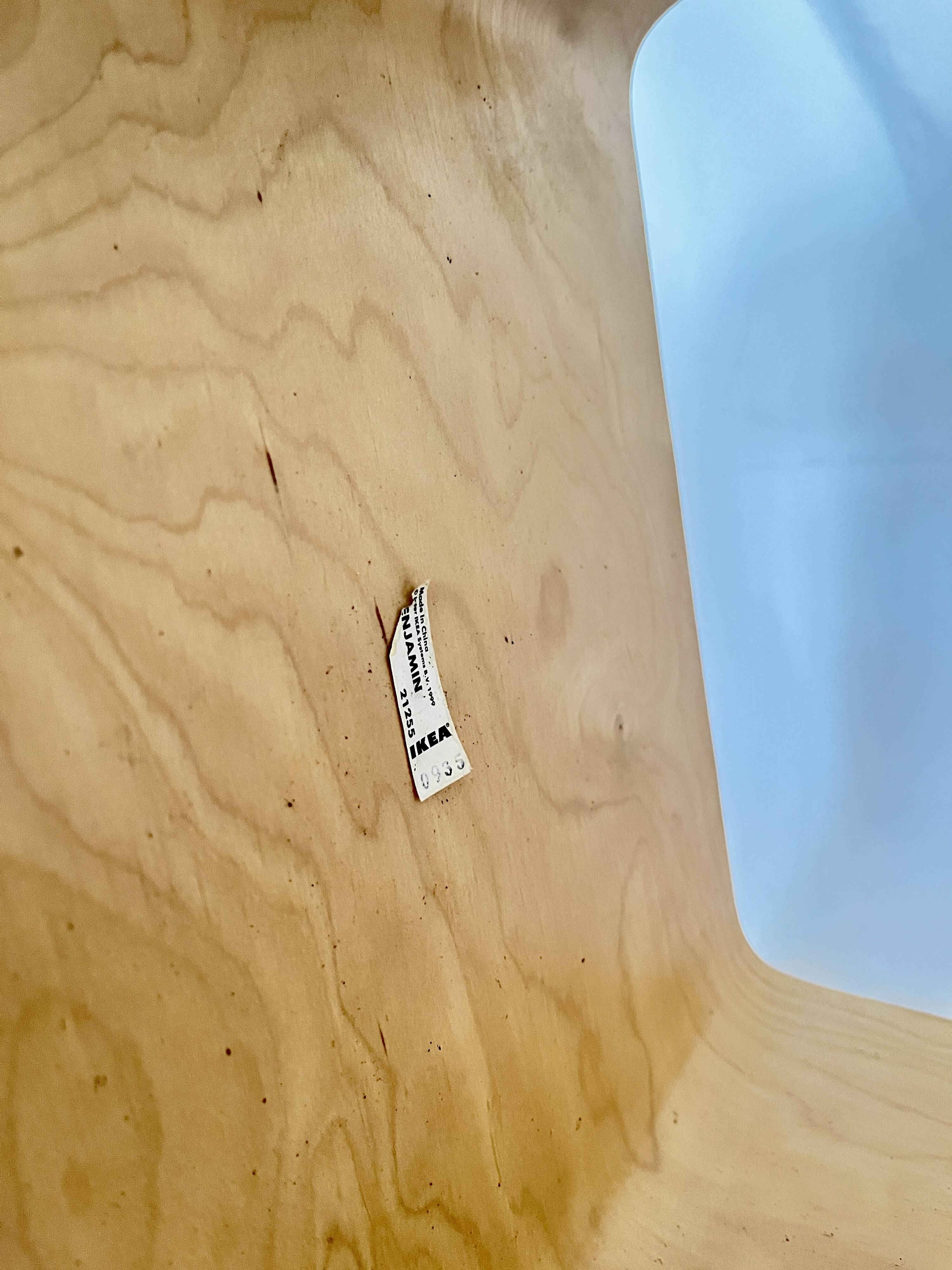 Tabouret/Table d'appoint en contreplaqué vintage Benjamin Birch, Lisa Norinder pour IKEA