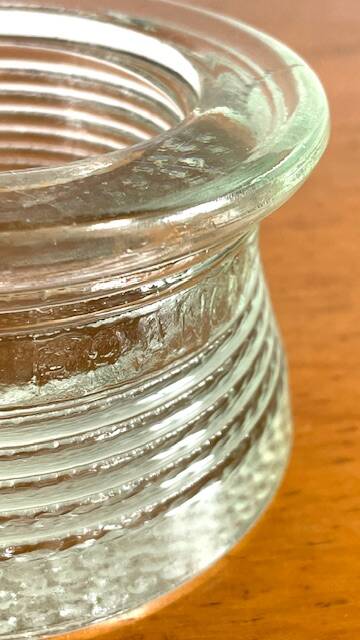 Vintage glass paperweight tray