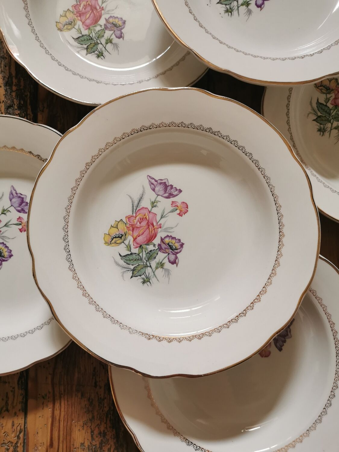 Vintage Digoin hollow plates