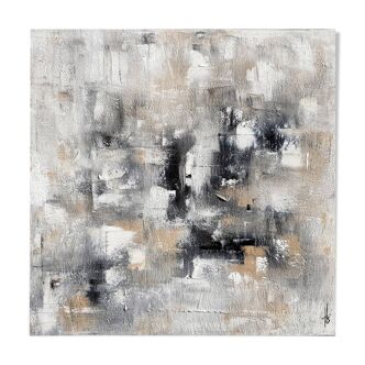 Tableau peinture abstrait "follow me"