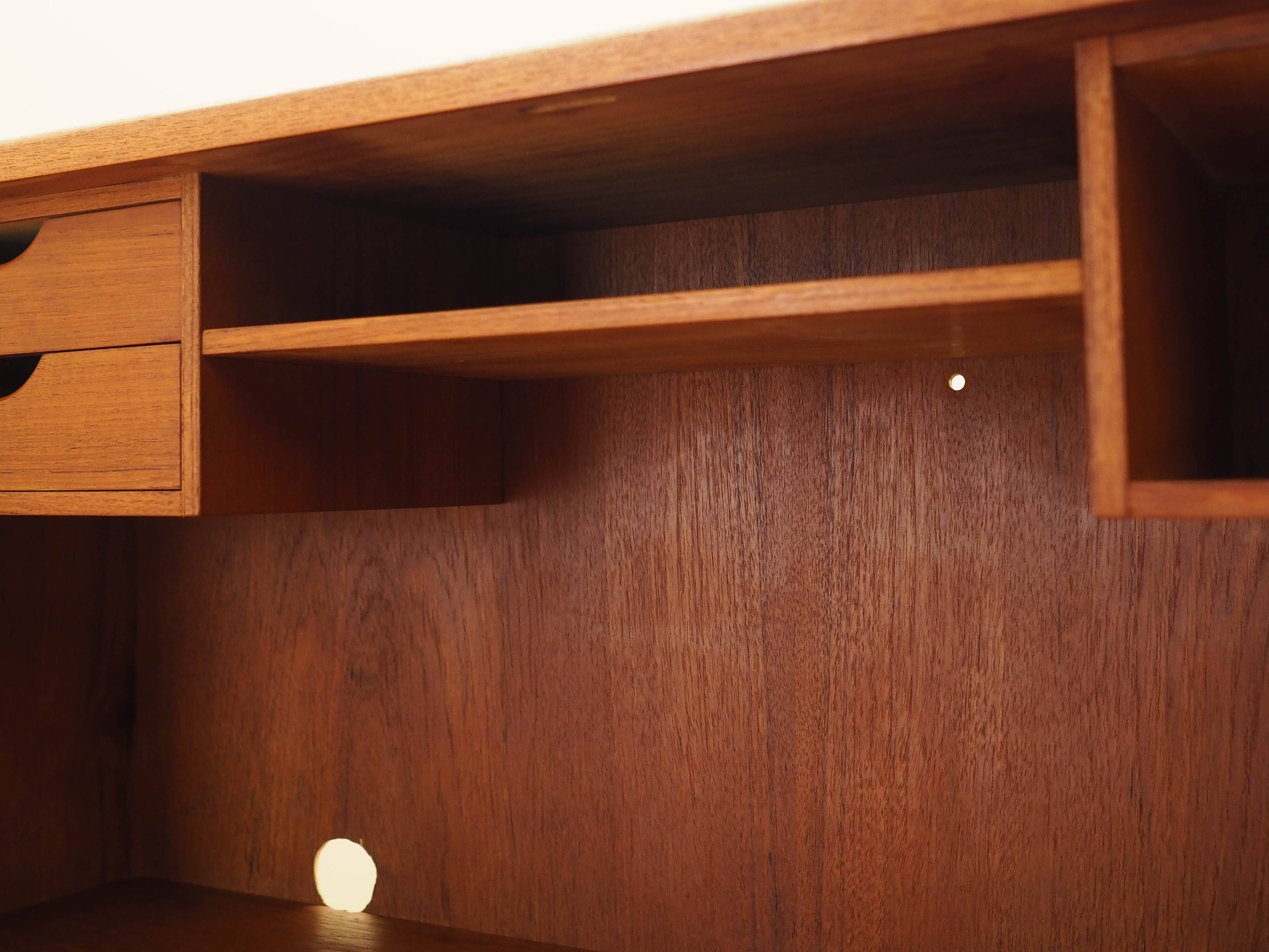 Teak secretary, Danish design, 1960s, Arne Wahl Iversen, Vinde Møbelfabrik