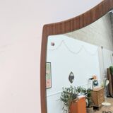 Scandinavian teak mirror from the 60s