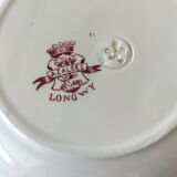 Set of 6 hollow plates Longwy Azalee