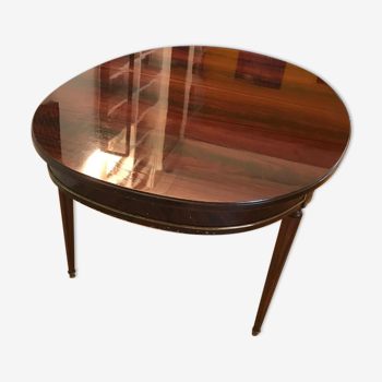 Louis XVI oval table in mahogany, 2 extensions