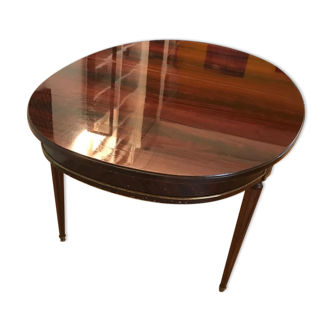 Louis XVI oval table in mahogany, 2 extensions