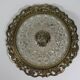 Vintage ceiling light, round, cut glass