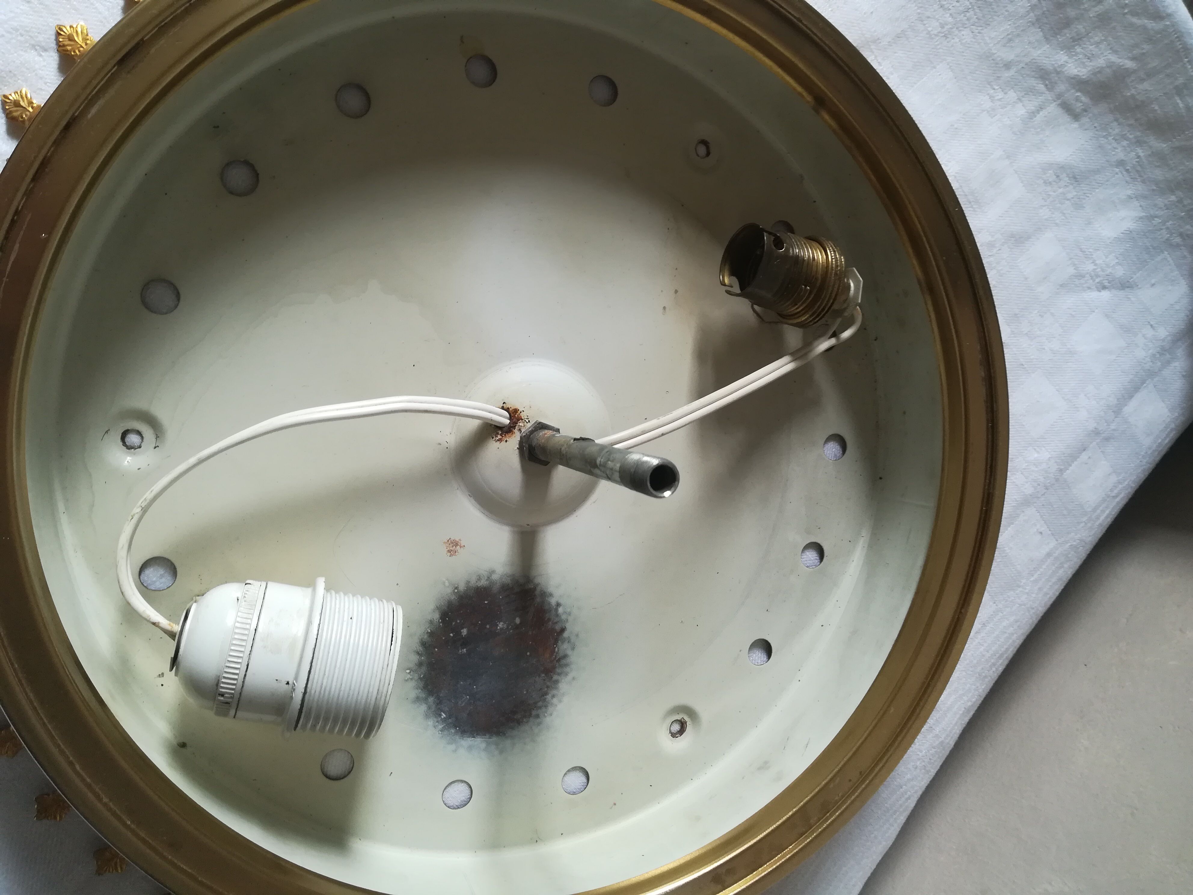 Double chiseled glass ceiling light