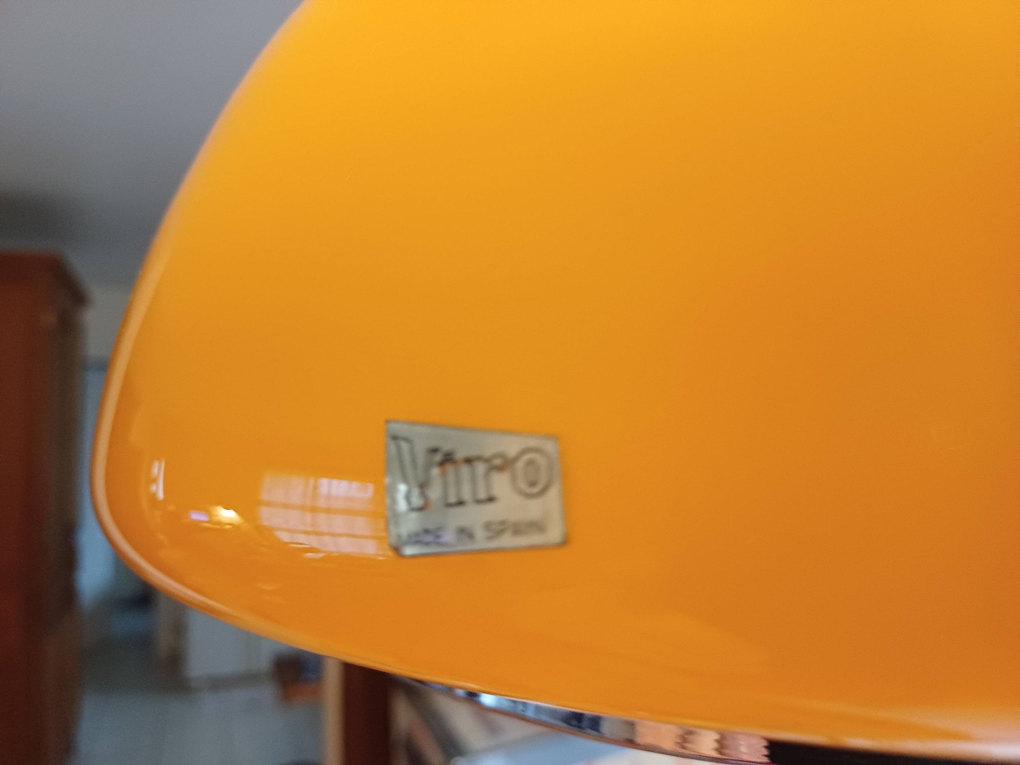 Suspension vintage opaline orange " viro "