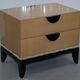 Cloud bedside tables by J Robert Scott with 14-carat gold veneer.