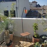 Vintage floor lamp geometric tube