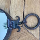 Brutally wrought iron vintage mirror