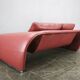 Italian Red Leather Sofa by Divanotti, Postmodern, 1990s