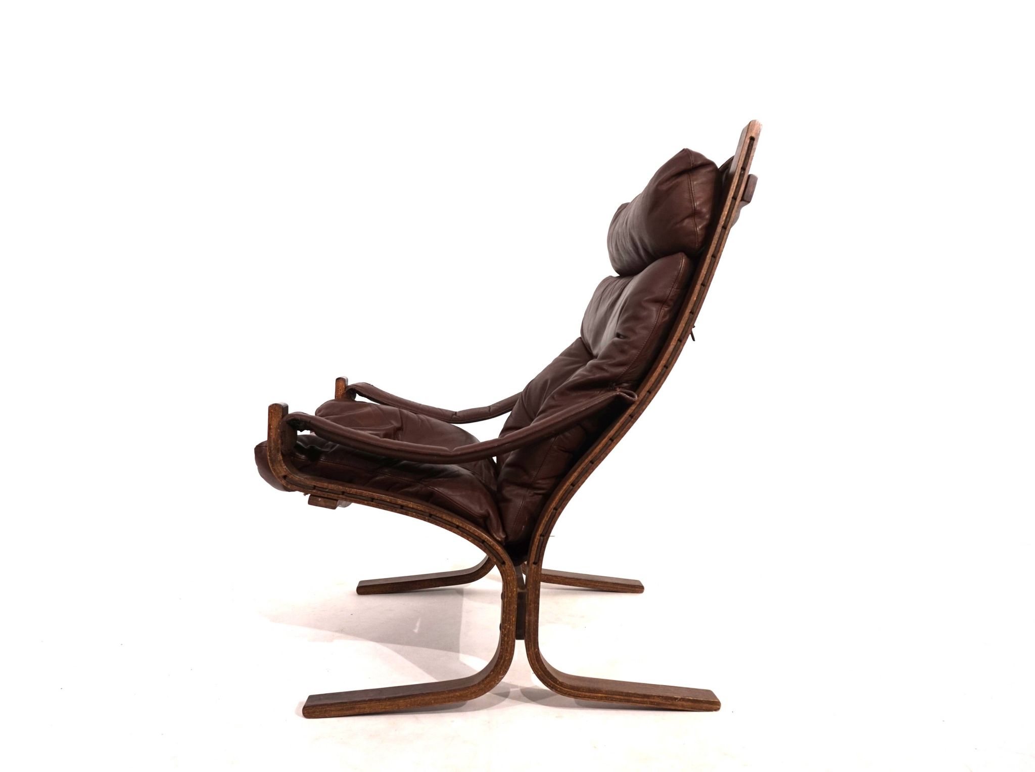 Fauteuil en cuir Westnofa Siesta par Ingmar Relling, 1960