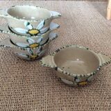 4 glazed terracotta bowls