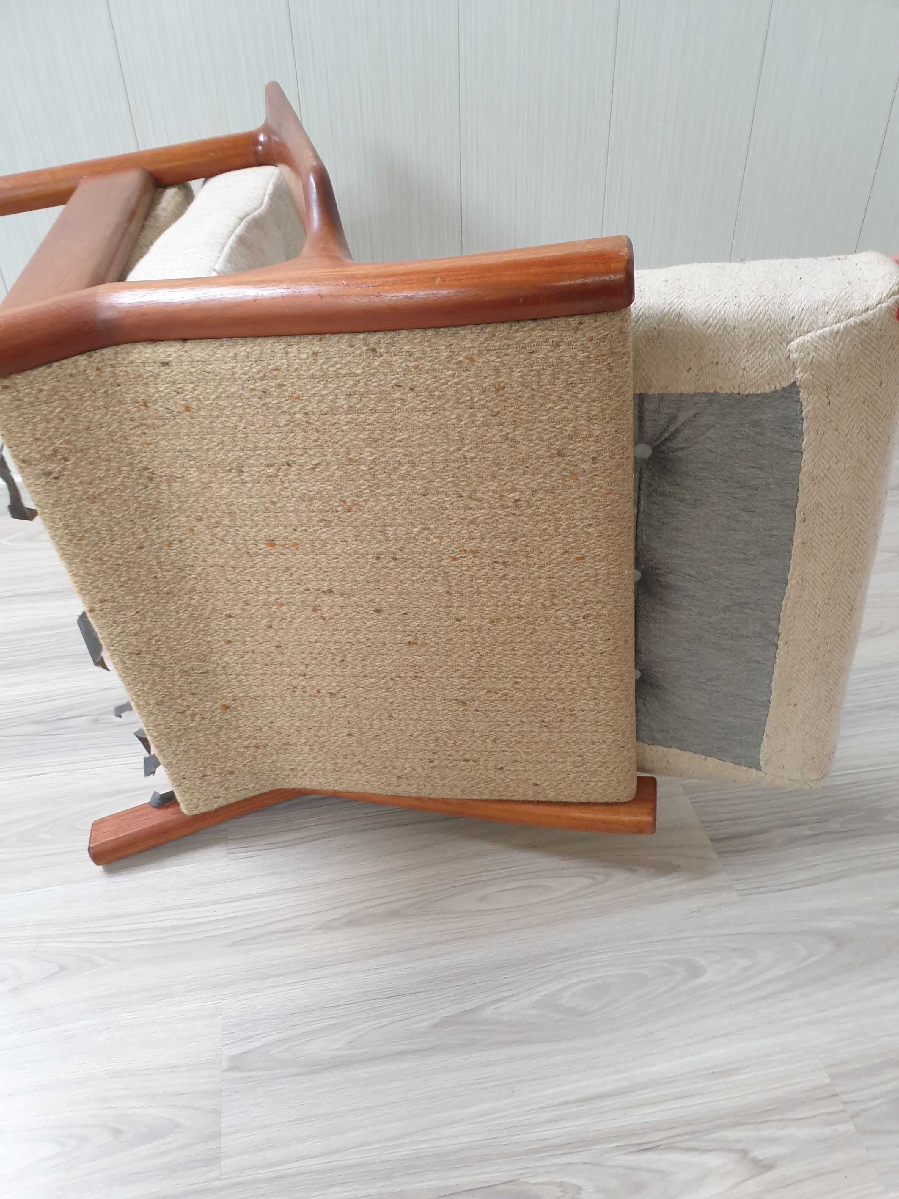 Mid - Century Danish teak armchair.