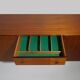 Wooden sideboard with brass knobs, 1960s