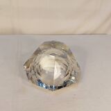 High octagonal diamond ashtray in solid crystal Flavio Poli style - 1970s