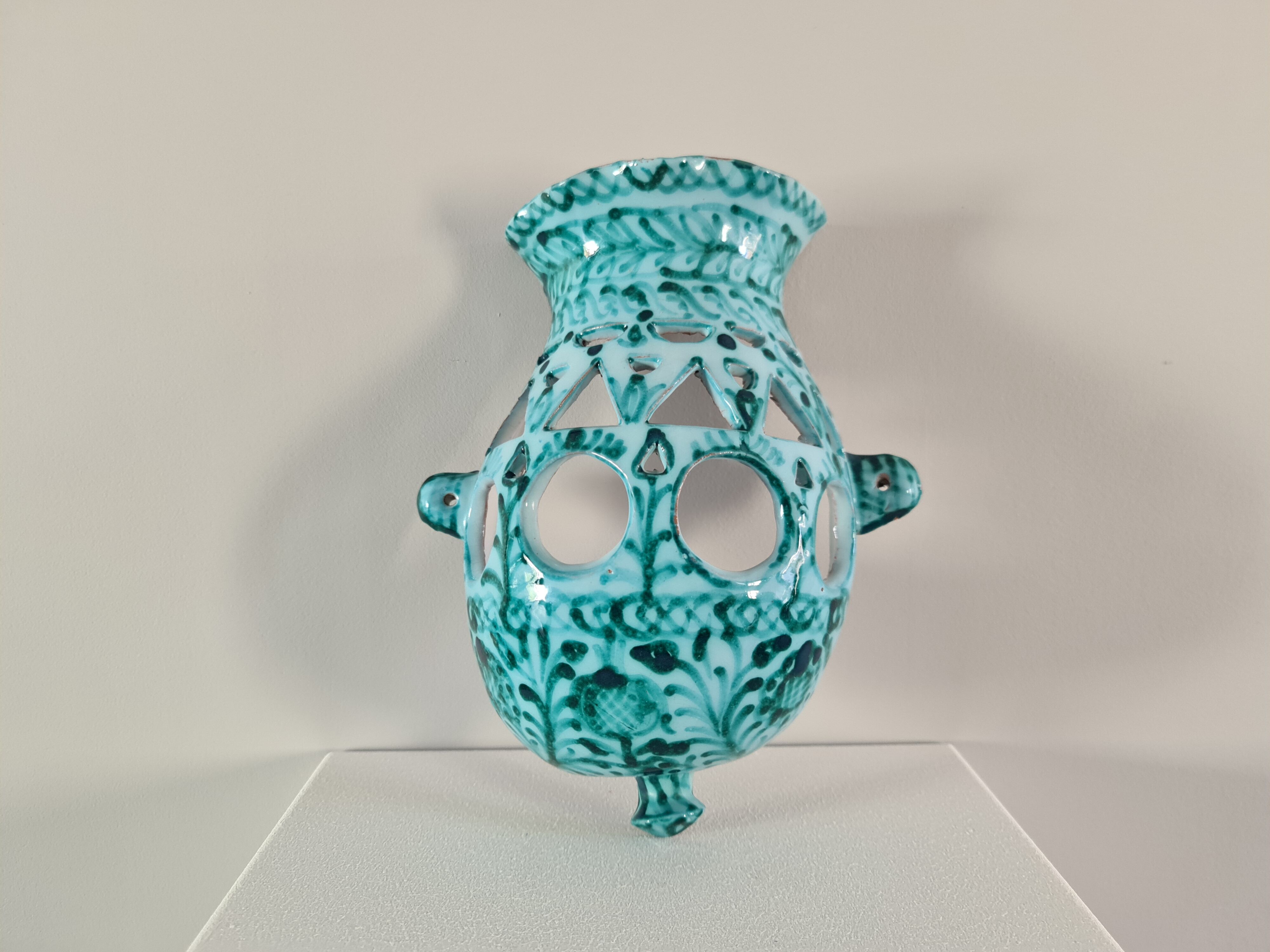 Ceramic wall lamp, 1970, handcrafted, mid-century, vintage