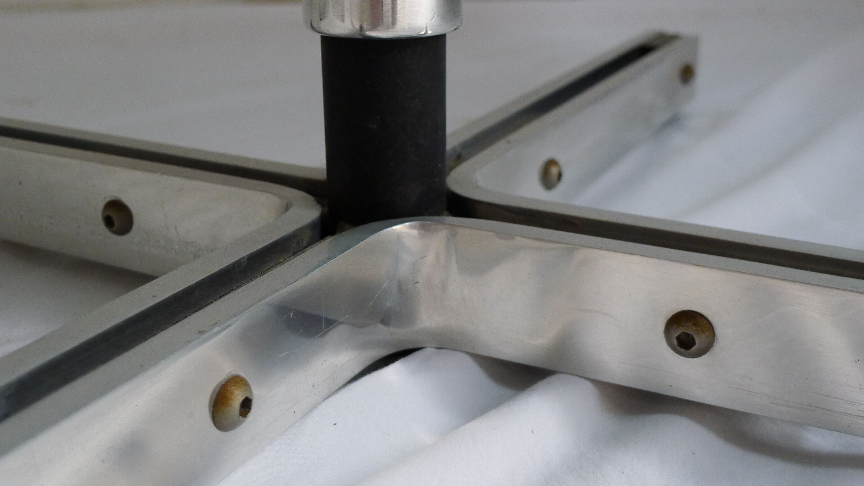 Glass dining table - 70s