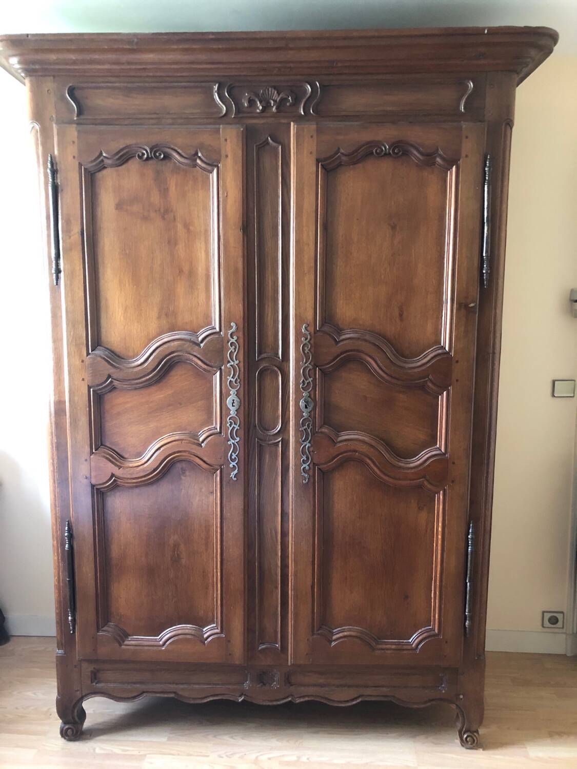 Louis XV style oak wardrobe