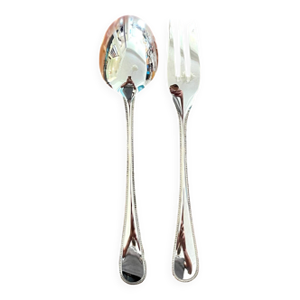 Christofle pearls, 2 serving cutlery sets, excellent condition