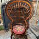 Emmanuelle rattan armchair Peacock 1960