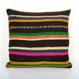 20" x 22" striped design turkish anatolian kilim square pillow cover decorative pillow home