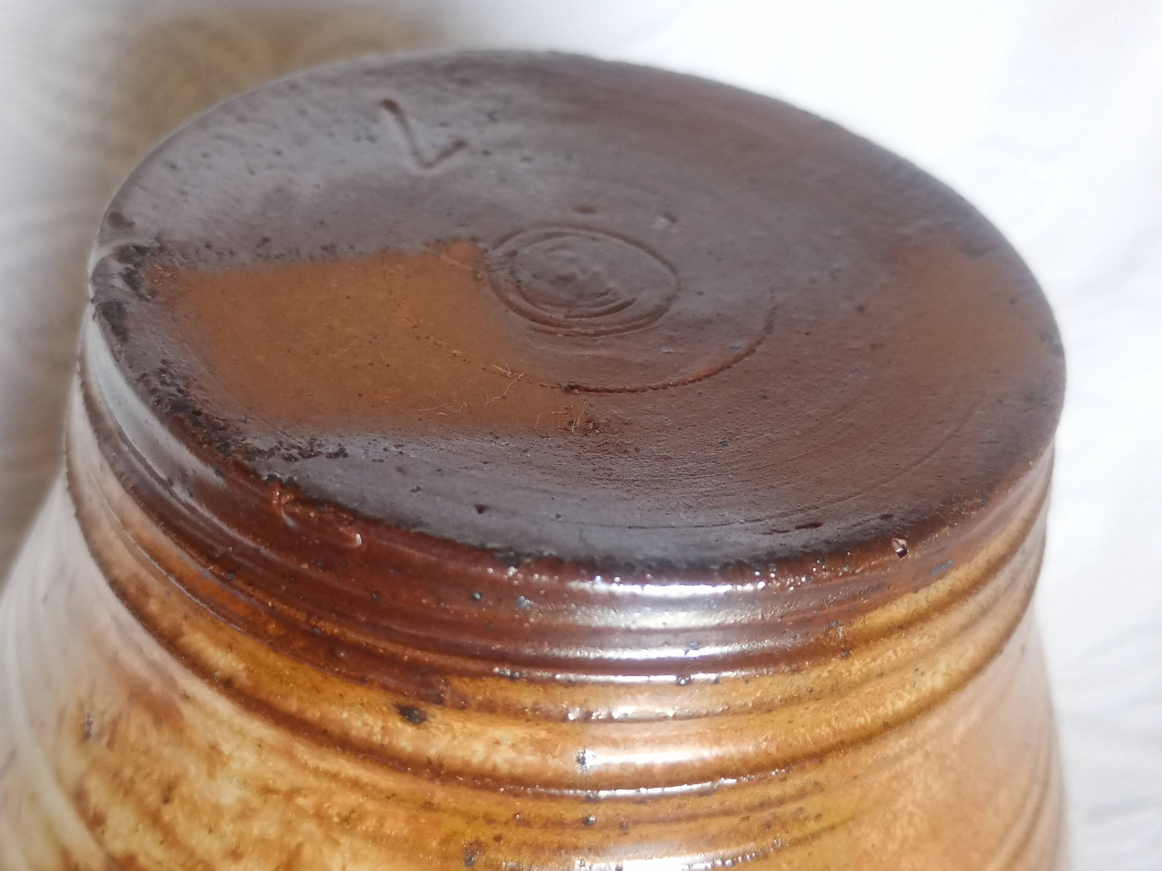 Pichet at Lys - model from Bouffioulx - Glazed stoneware brown/black 20cm