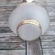 Vintage chandelier - Opaque glass globe and gold - 1950