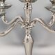 1950s Stunning Candelabra for Five Candles in Stainless Steel. Handmade. Made in Italy