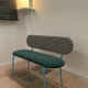 Banc en tissu vichy noir et Aquaclean vert