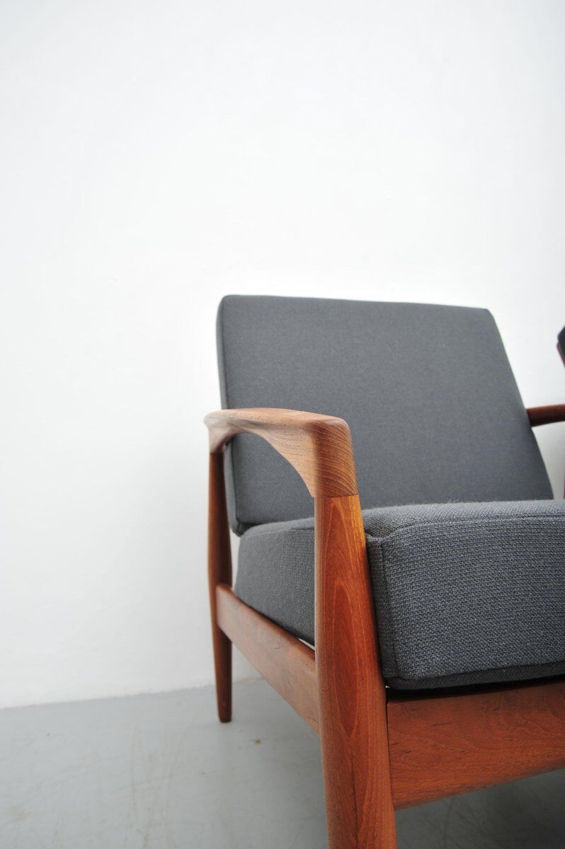 2x Model 121 Paper Knife armchairs by Kai Kristiansen for Magnus Olsen