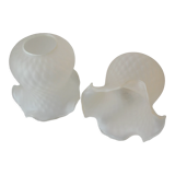 Set of 2 old tulips lamp shade chandelier glass luminaire 11.9 cm