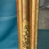 Old mirror from the Louis Philippe period around 1840, original leaf gilding, good condition