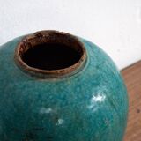 Antique turquoise enamelled vase (c.1820) #30