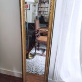 Rectangular mirror with beaded threads 35x128cm