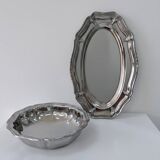 Set of stainless steel dishes - 1980s design