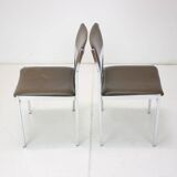 Ensemble de deux chaises chromées, années 1970