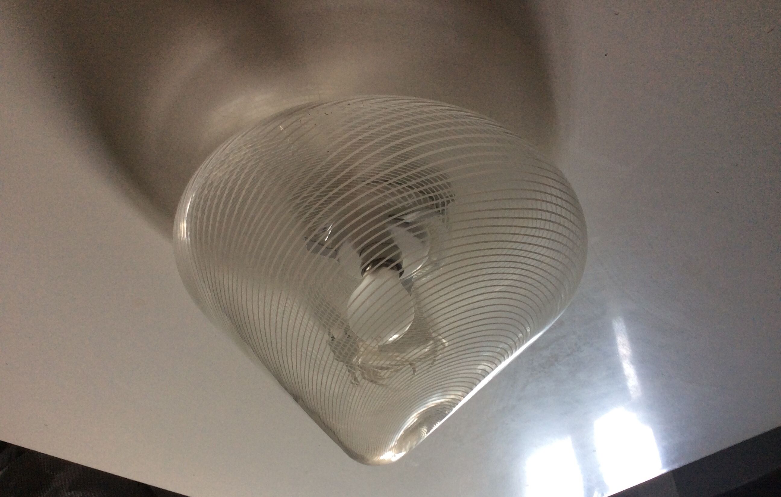 Venini conical ceiling light in vintage Murano blown glass from the 60s and 70s