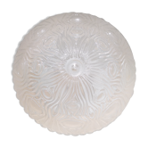 Plafonnier en verre moulé années 1960