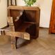 Table rustique en chêne avec piètement central