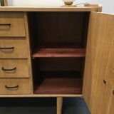 50s vintage oak chest of drawers