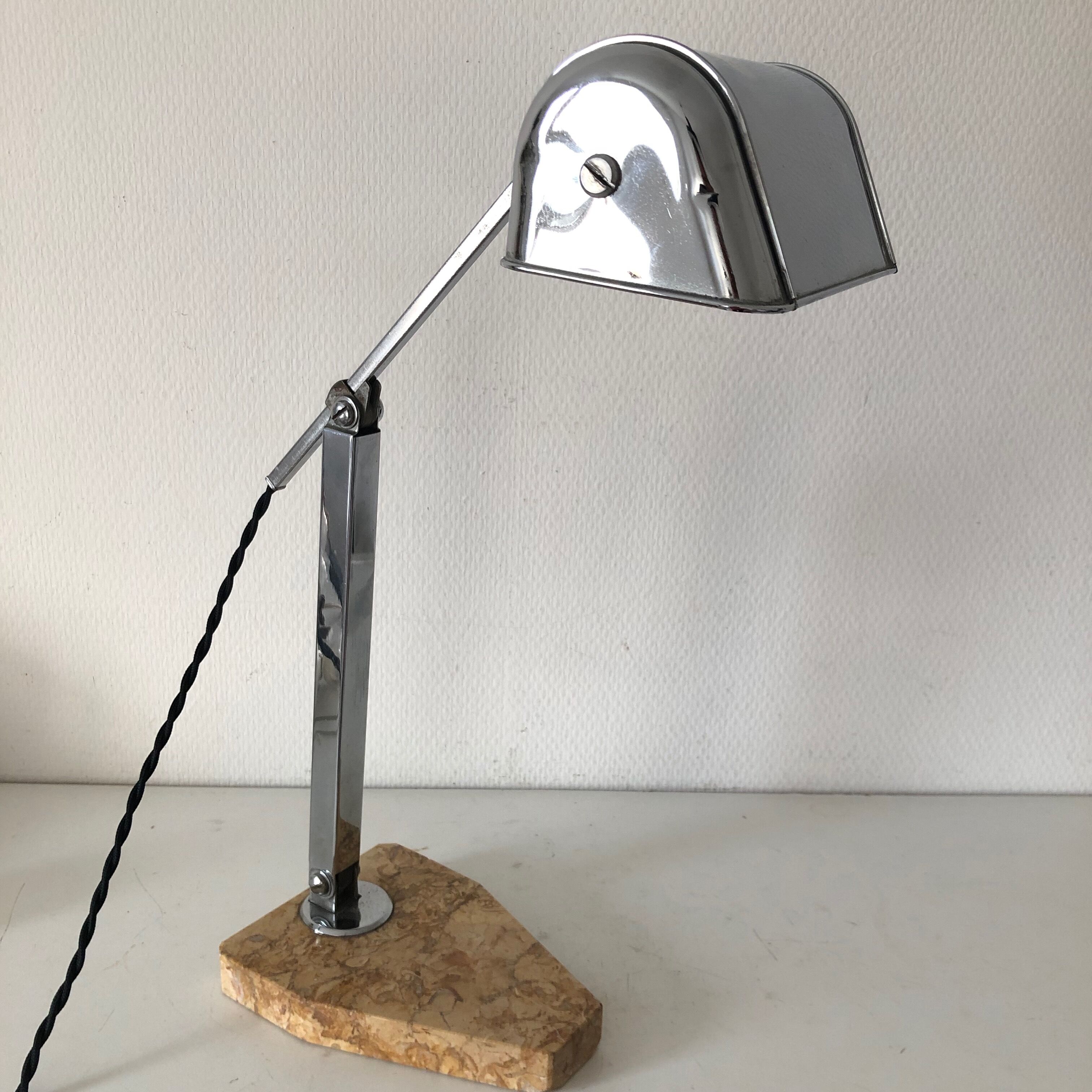 French marble vintage lamp, 1930