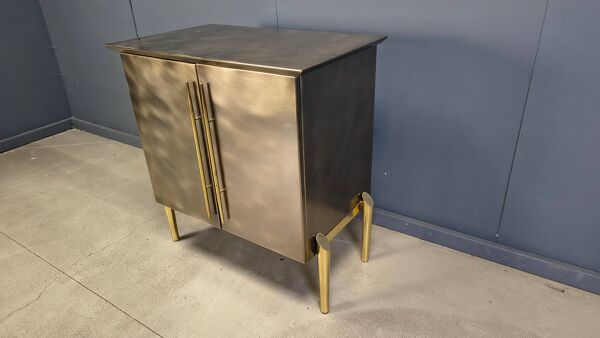 Cabinet de bar post-moderne par Belgochrom, années 1980.