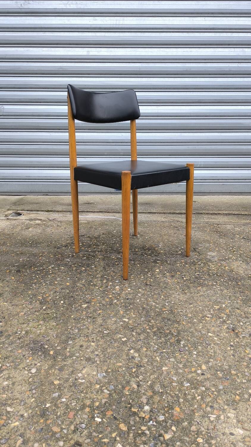 Scandinavian chair in teak and skai 1960