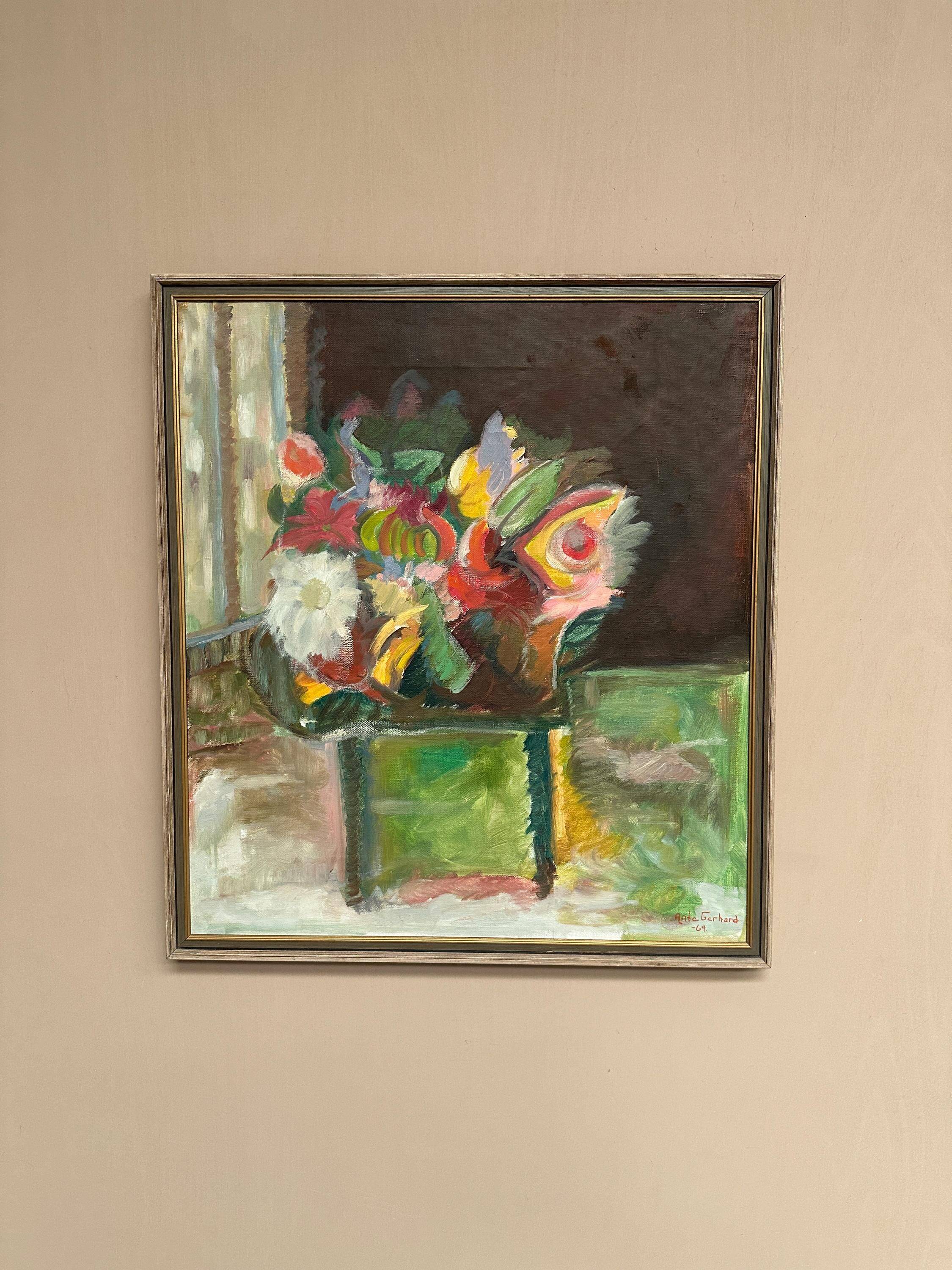 Original European Oil On Canvas – “Still Life” By Ante Gerhard