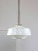 Mid-century italian brass and opaline pendant lamp